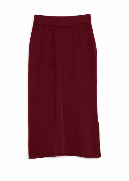 Knit Skirt in wine by B-YU
