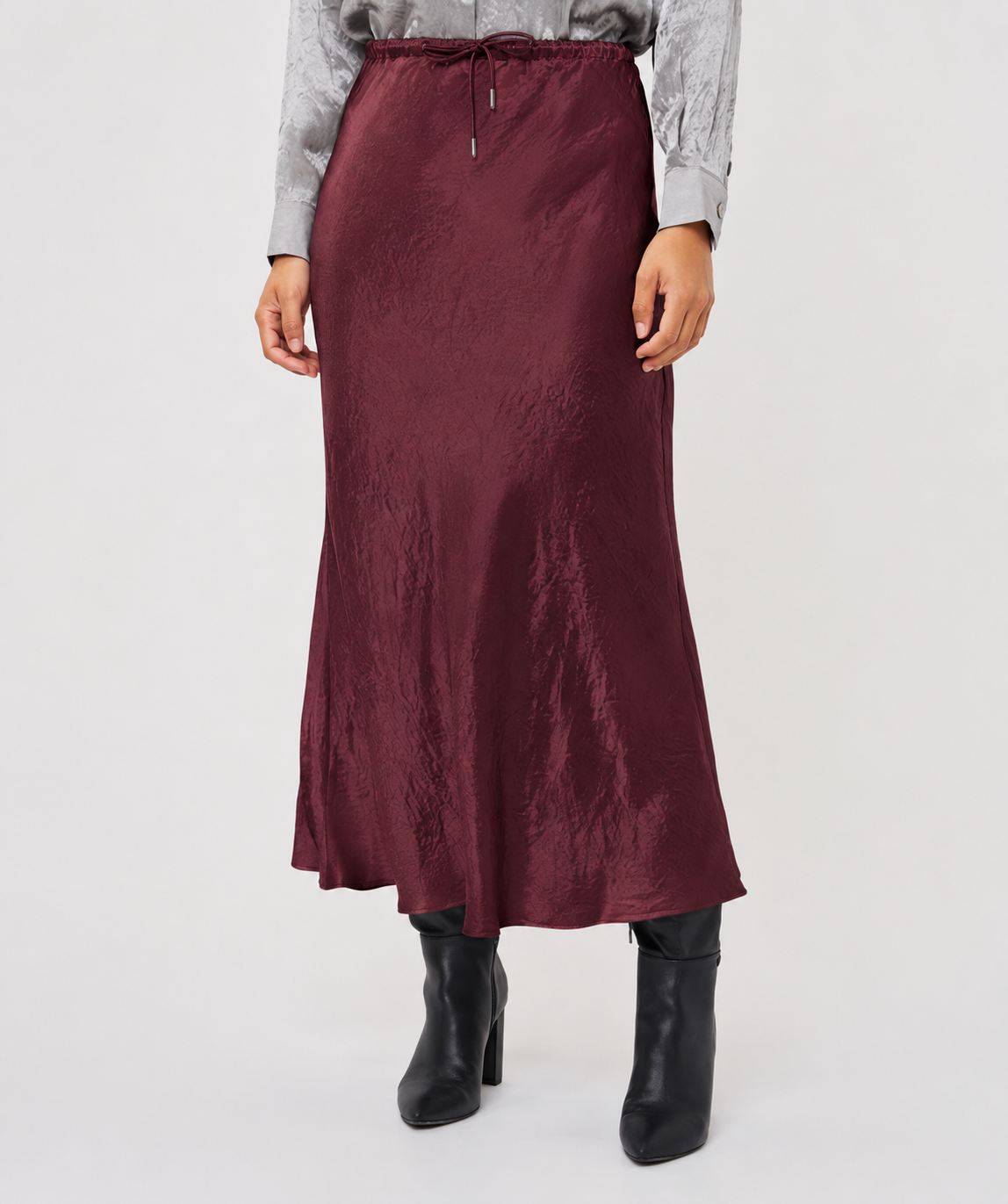 Silky Slip Skirt in merlot by Esqualo