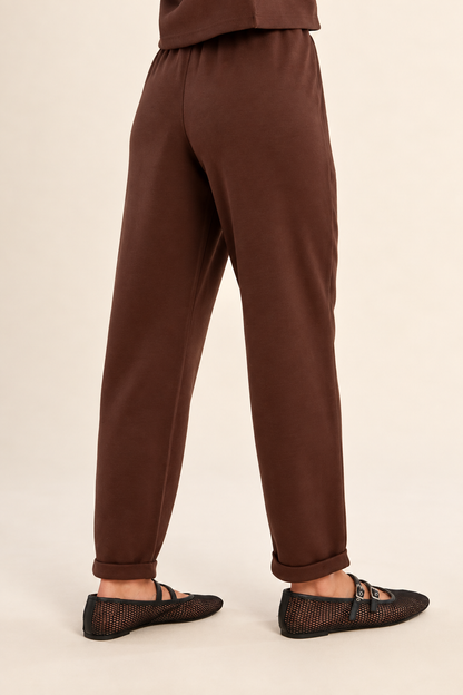 Jogger Pants in chocolate by Molly Bracken