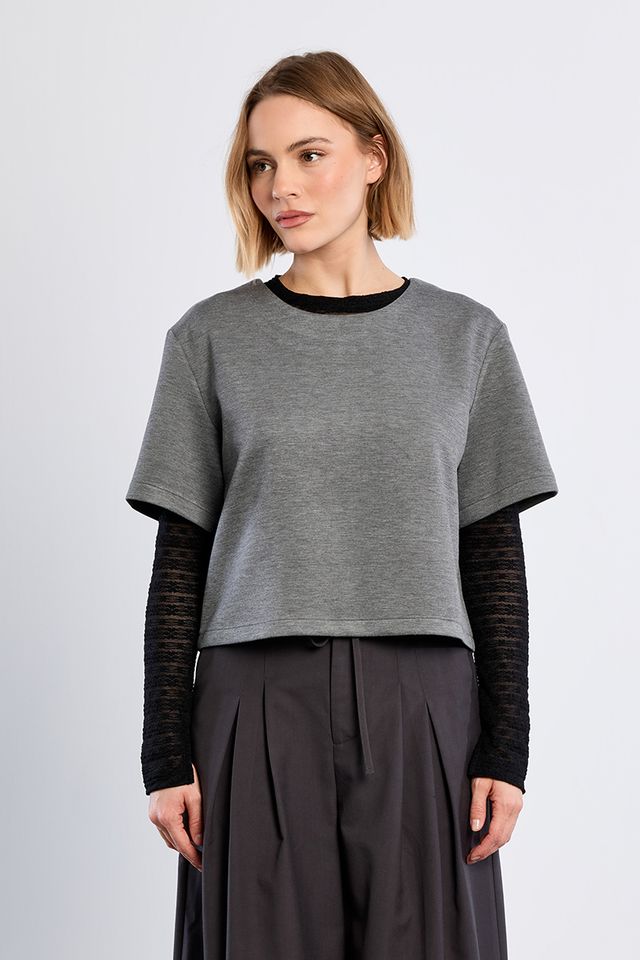 Short Sleeve T-shirt in dark grey by Molly Bracken