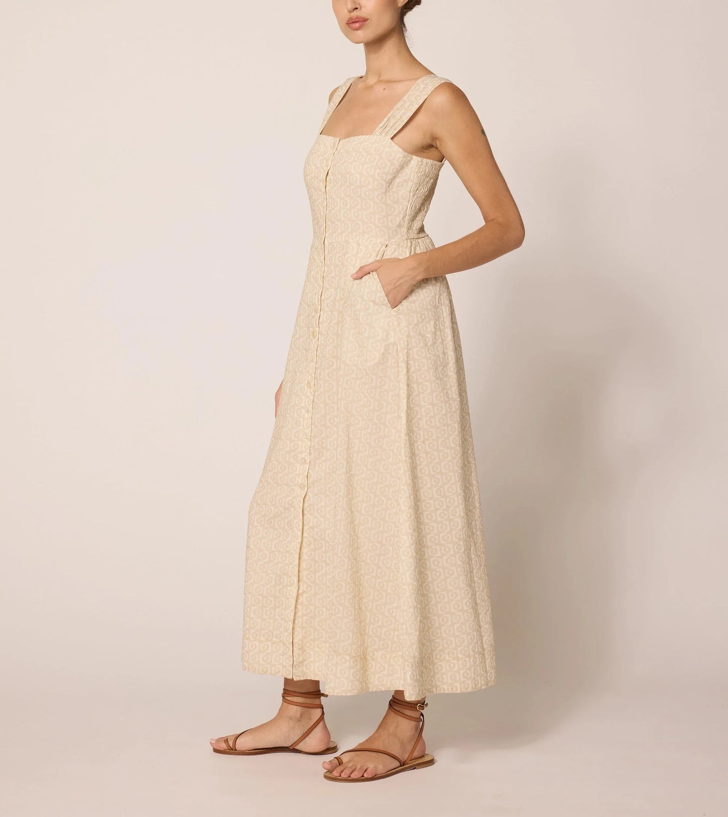 Amada Ankle Dress in Rialto Print by Cleobella