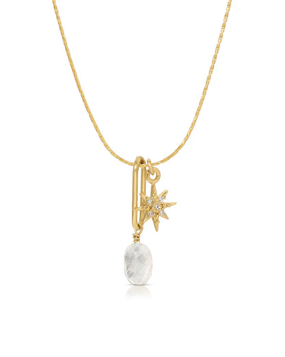 Austell Moonstone Necklace in gold by Kozakh