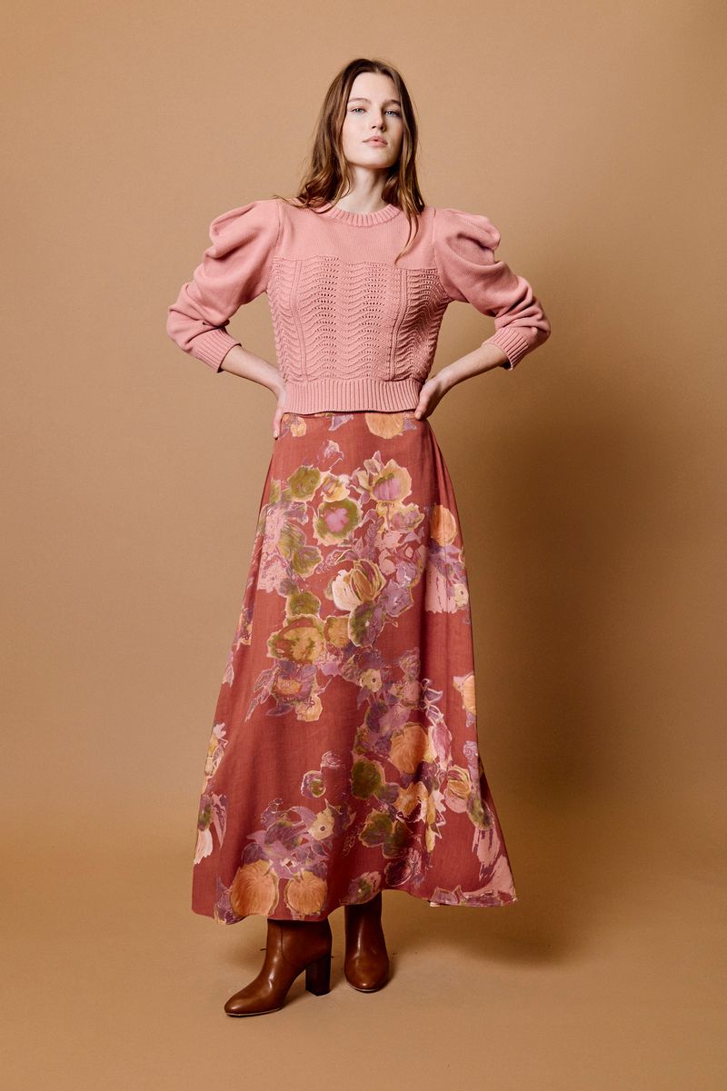 Ellis Maxi Skirt in sylvaine print by Cleobella
