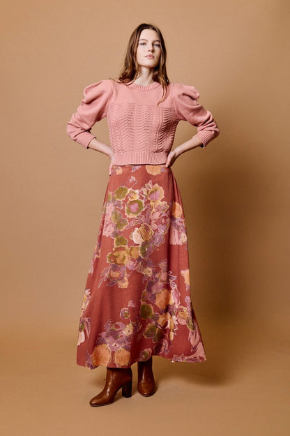 Ellis Maxi Skirt in sylvaine print by Cleobella