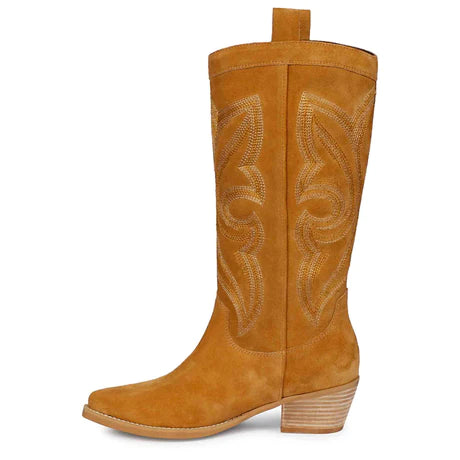 Martina Suede Boot in tan by Saint G