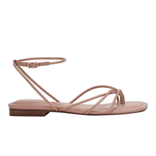 Mayte Strappy Flat Sandal in light natural by Marc Fisher