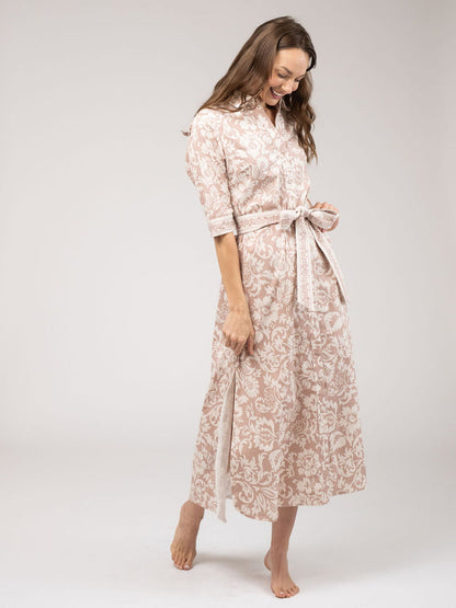 Eloise Maxi Flore Dress in sand by Beau & Ro