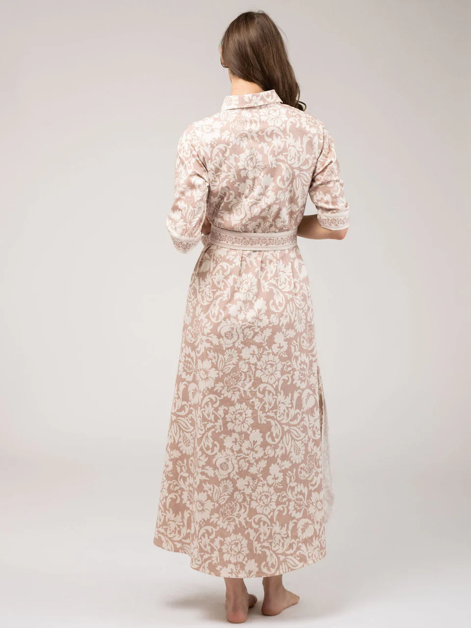 Eloise Maxi Flore Dress in sand by Beau & Ro