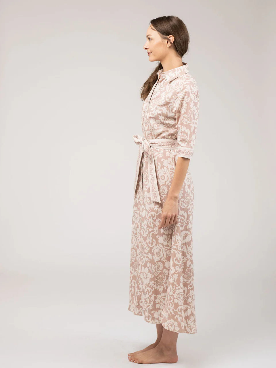 Eloise Maxi Flore Dress in sand by Beau & Ro