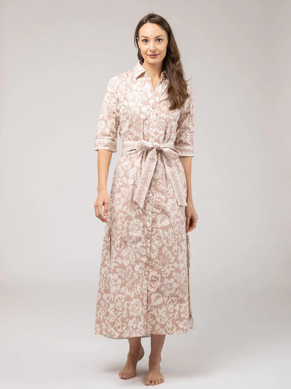 Eloise Maxi Flore Dress in sand by Beau & Ro