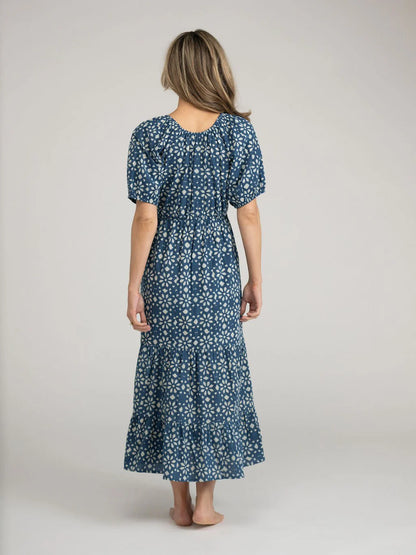 TRUNK SHOW- Poppy Maxi Dress in navy star blue resist by Beau & Ro