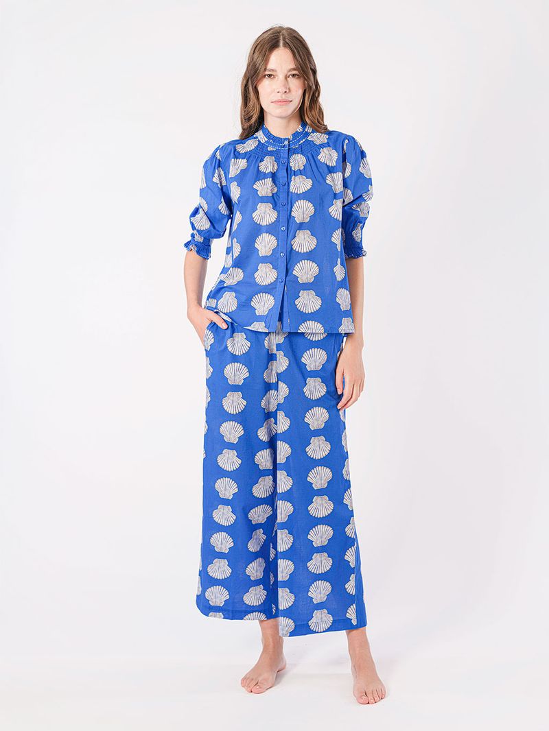 Fennel Pant in blue shells by Nimo