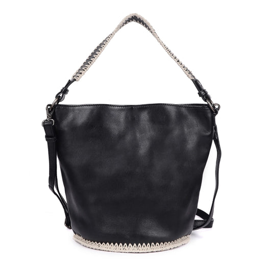 Patsy Bucket Bag in black by Latico