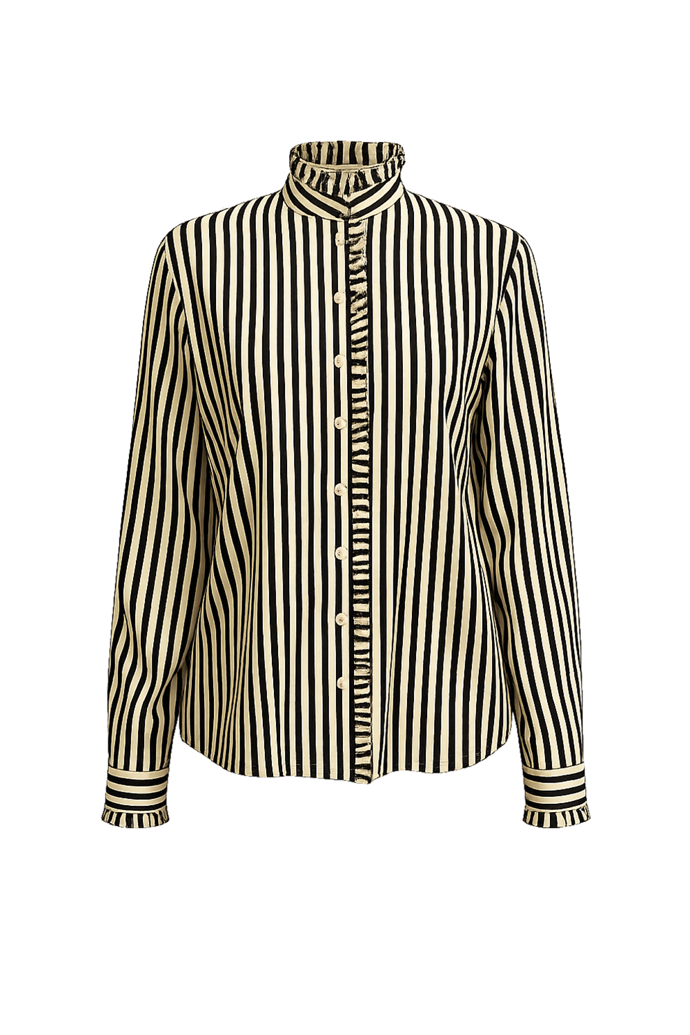 Tulipy Stripe Shirt in brown/beige by Exquise