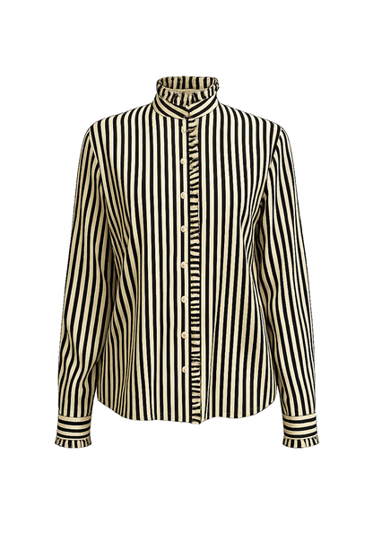 Tulipy Stripe Shirt in brown/beige by Exquise