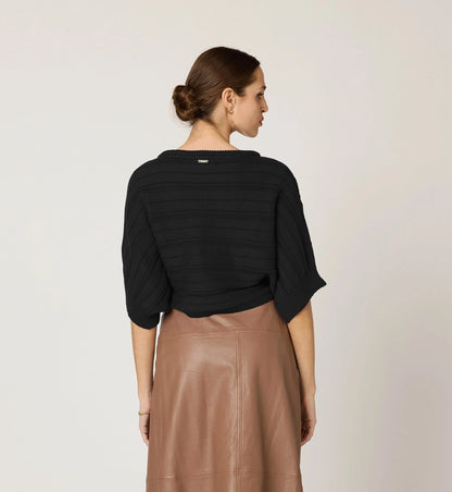 Caro Sweater in black by Cleobella