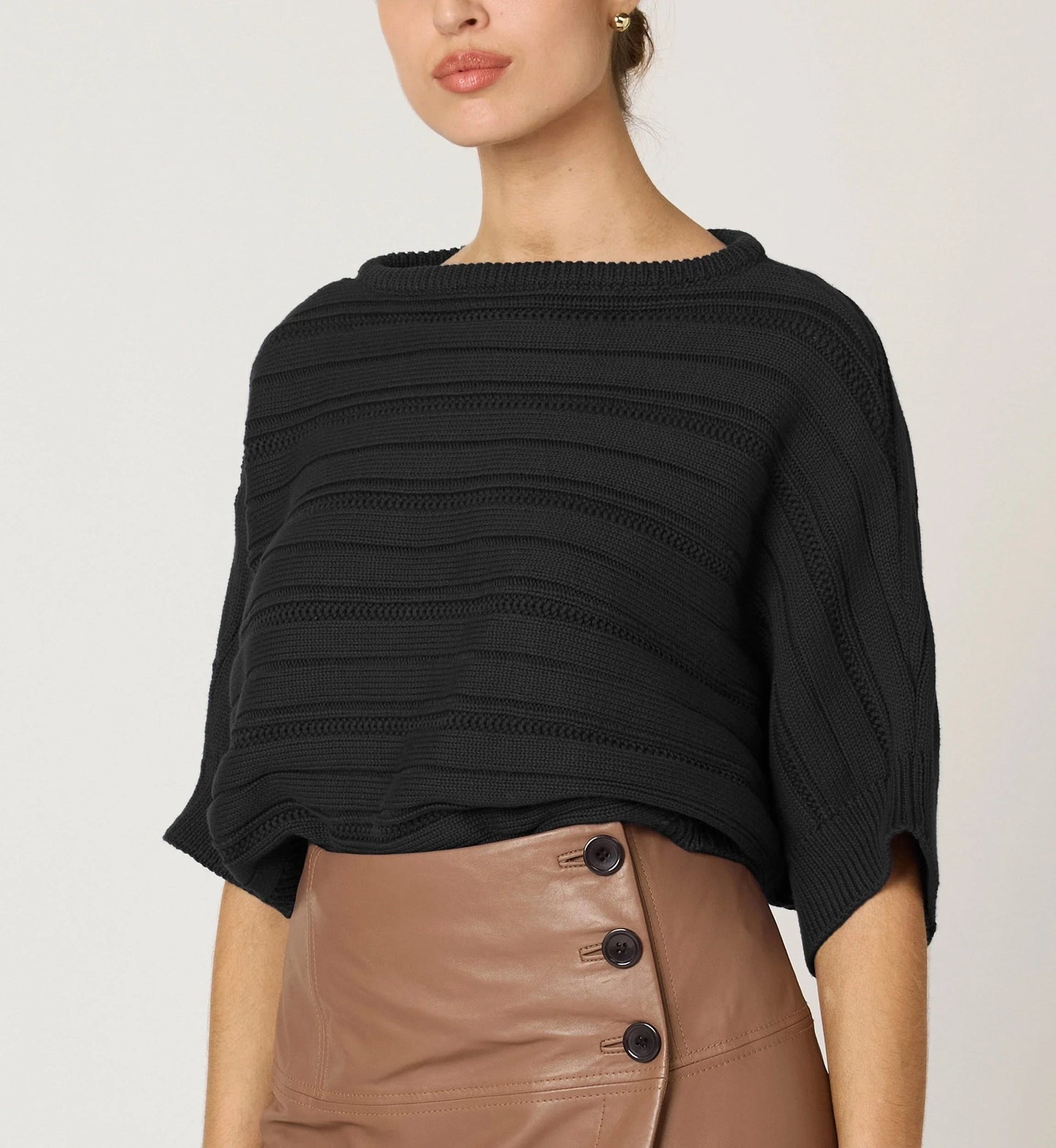 Caro Sweater in black by Cleobella