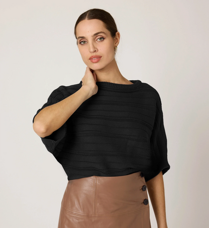 Caro Sweater in black by Cleobella