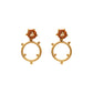 Cassandra Mini Earrings in ochre & white by Bamboleira