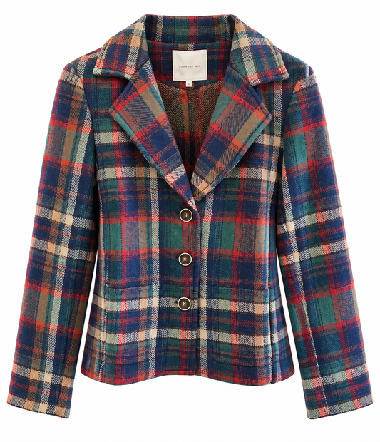 Plaid Blazer in multi by Aldo Martins