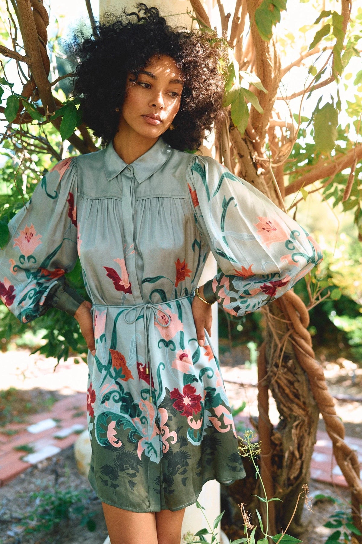 Charisma Mini Dress in lys print by Cleobella