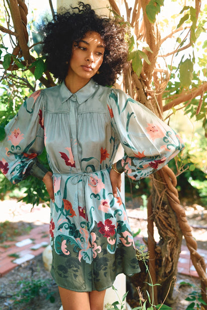 Charisma Mini Dress in lys print by Cleobella