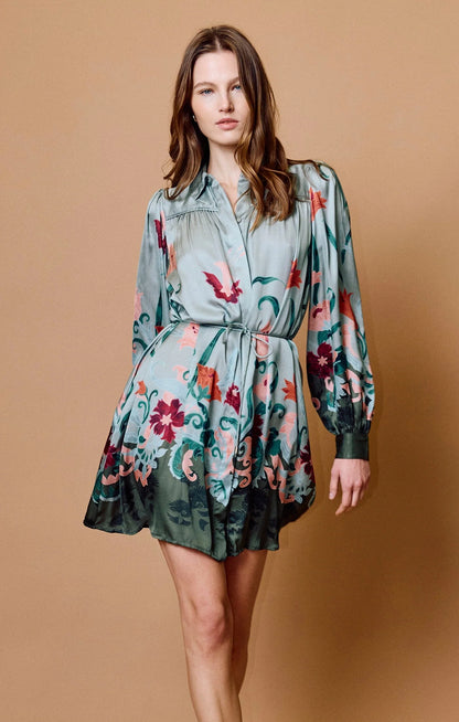 Charisma Mini Dress in lys print by Cleobella
