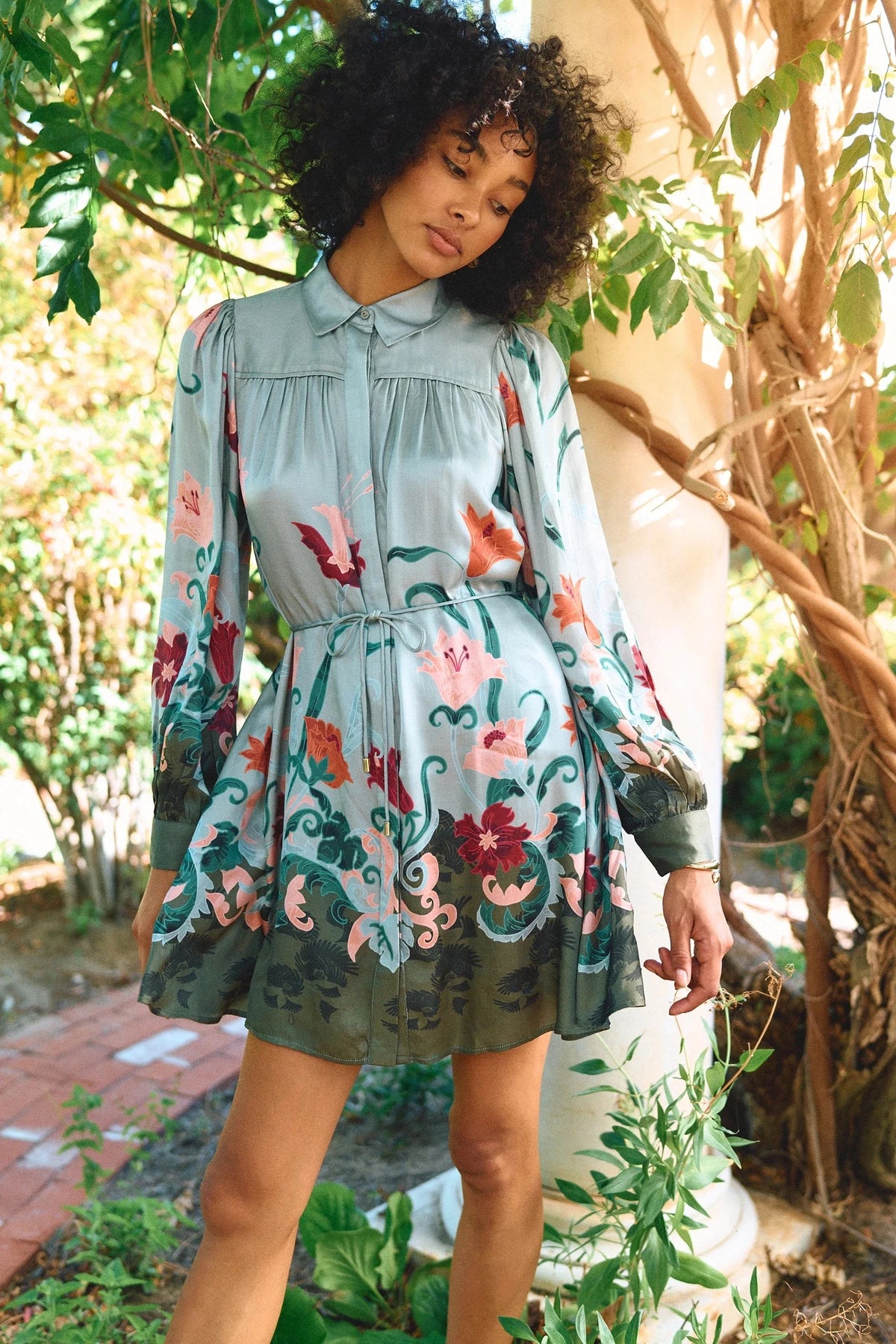 Charisma Mini Dress in lys print by Cleobella