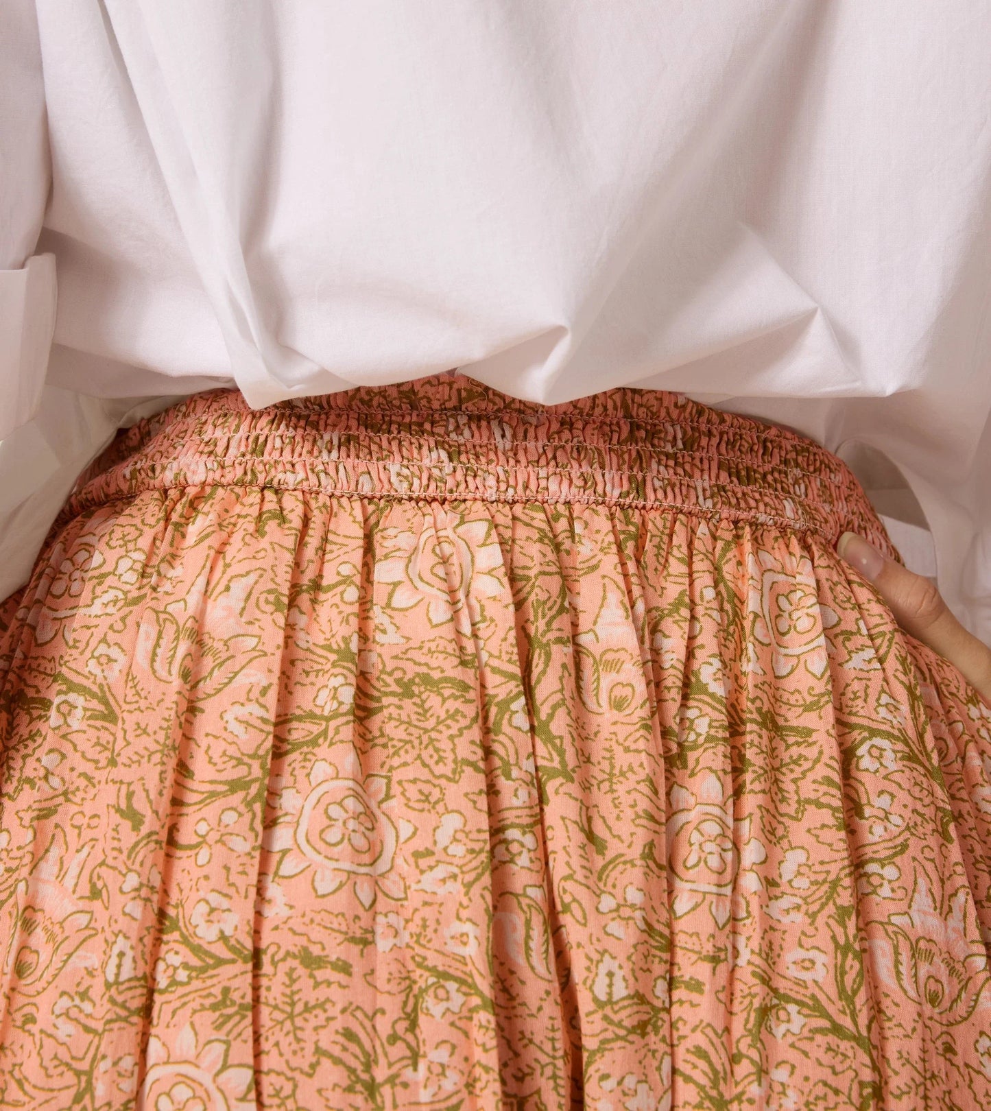 Charlene Ankle Skirt in Cecil blush by Cleobella