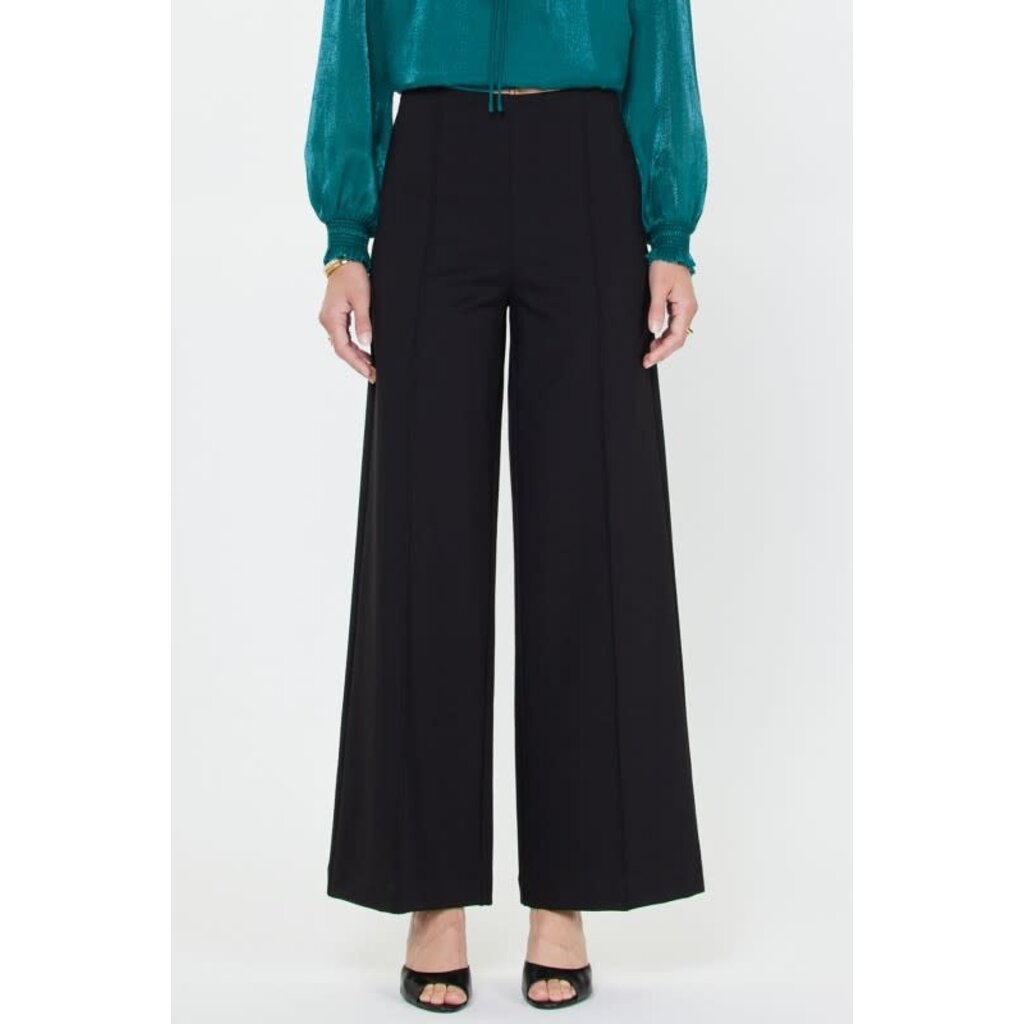 Straight Leg Ponte Pants in black by Current Air