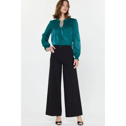 Straight Leg Ponte Pants in black by Current Air