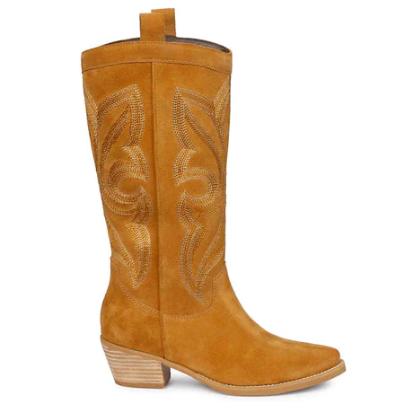 Martina Suede Boot in tan by Saint G