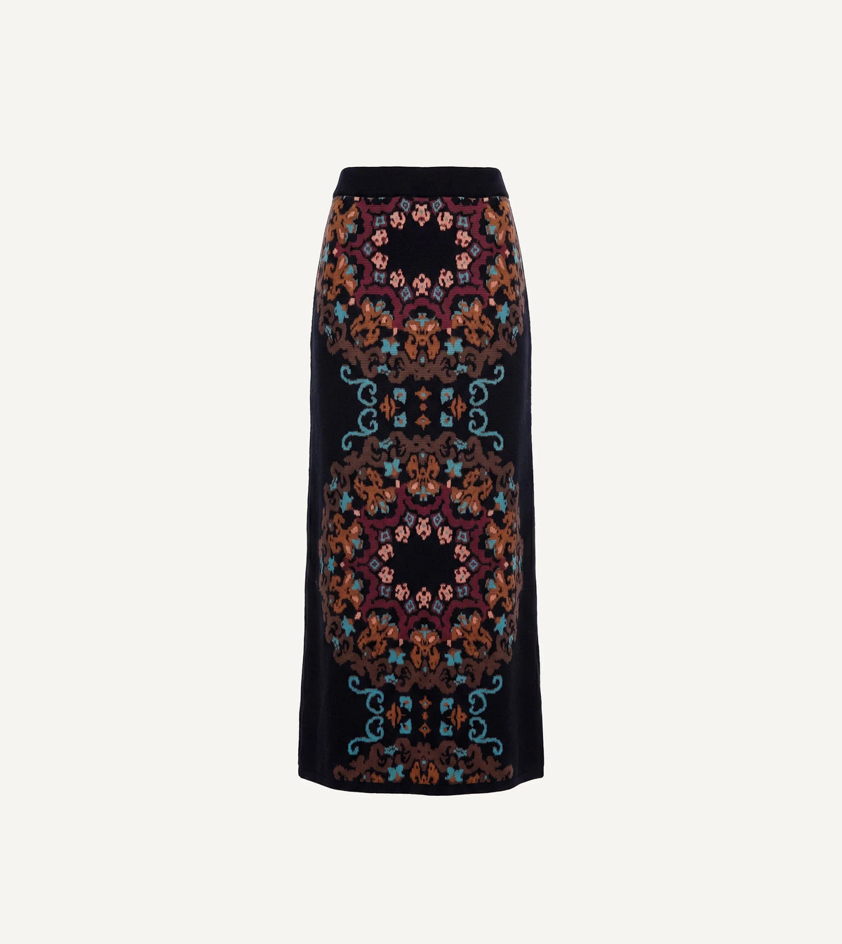 Daphne Sweater Skirt in venezia ebony print by Cleobella