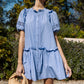 Dolly Mini Dress in periwinkle by Cleobella