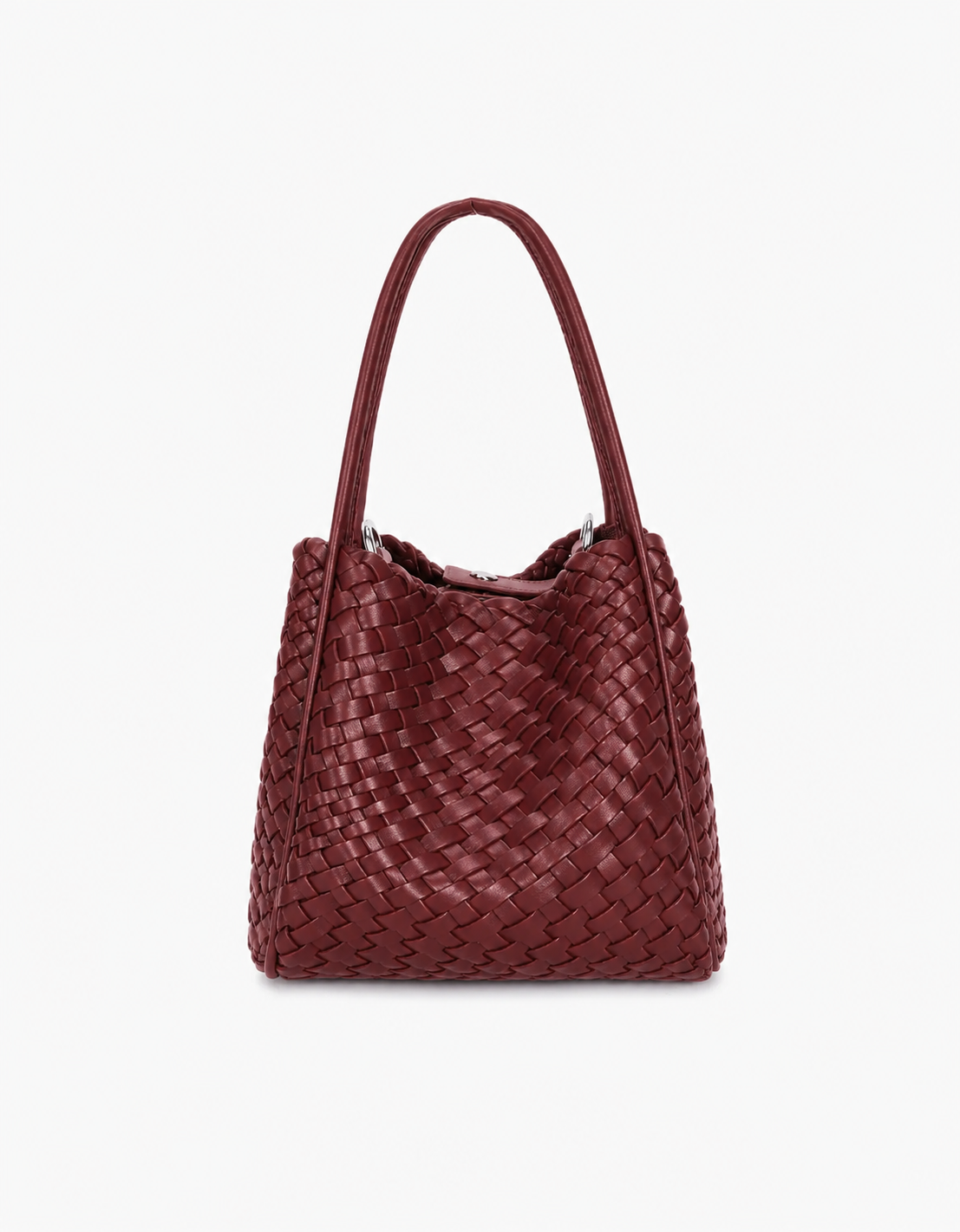 Hollace Mini Woven Tote in wine by Remi & Reid