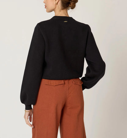 Emory Sweater in mariposa black print by Cleobella