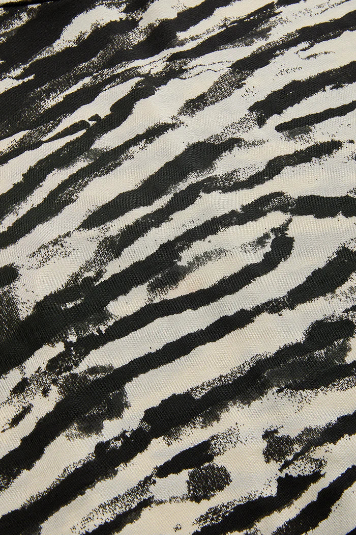 Laylani Zebra Print Top in black/beige by Exquise