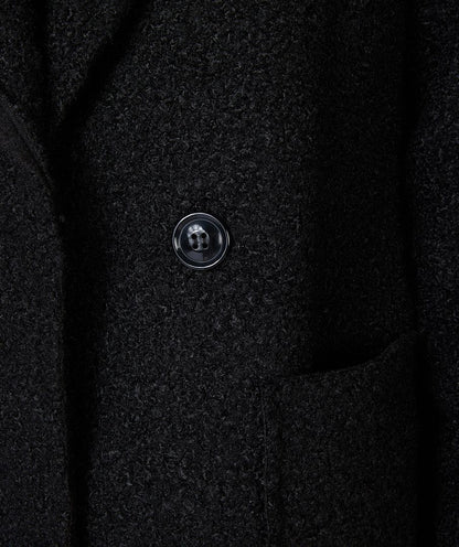 Midi Boucle Coat in black by Esqualo