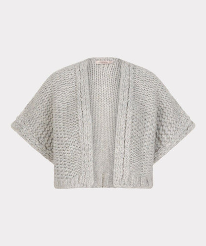 Cardigan Gilet Sweater in light grey melange by Esqualo