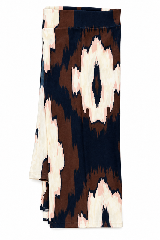 Sophie Printed Scarf in brown print by White Stuff