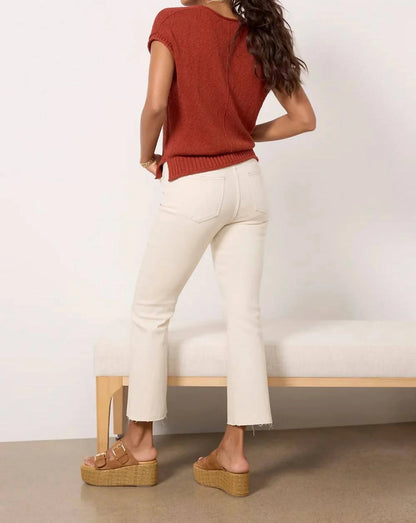 Lennon High Rise Crop Boot in sand stone by Pistola