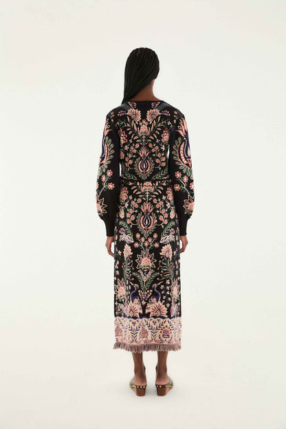 Marvelous Garden Knit Skirt in black by Farm Rio