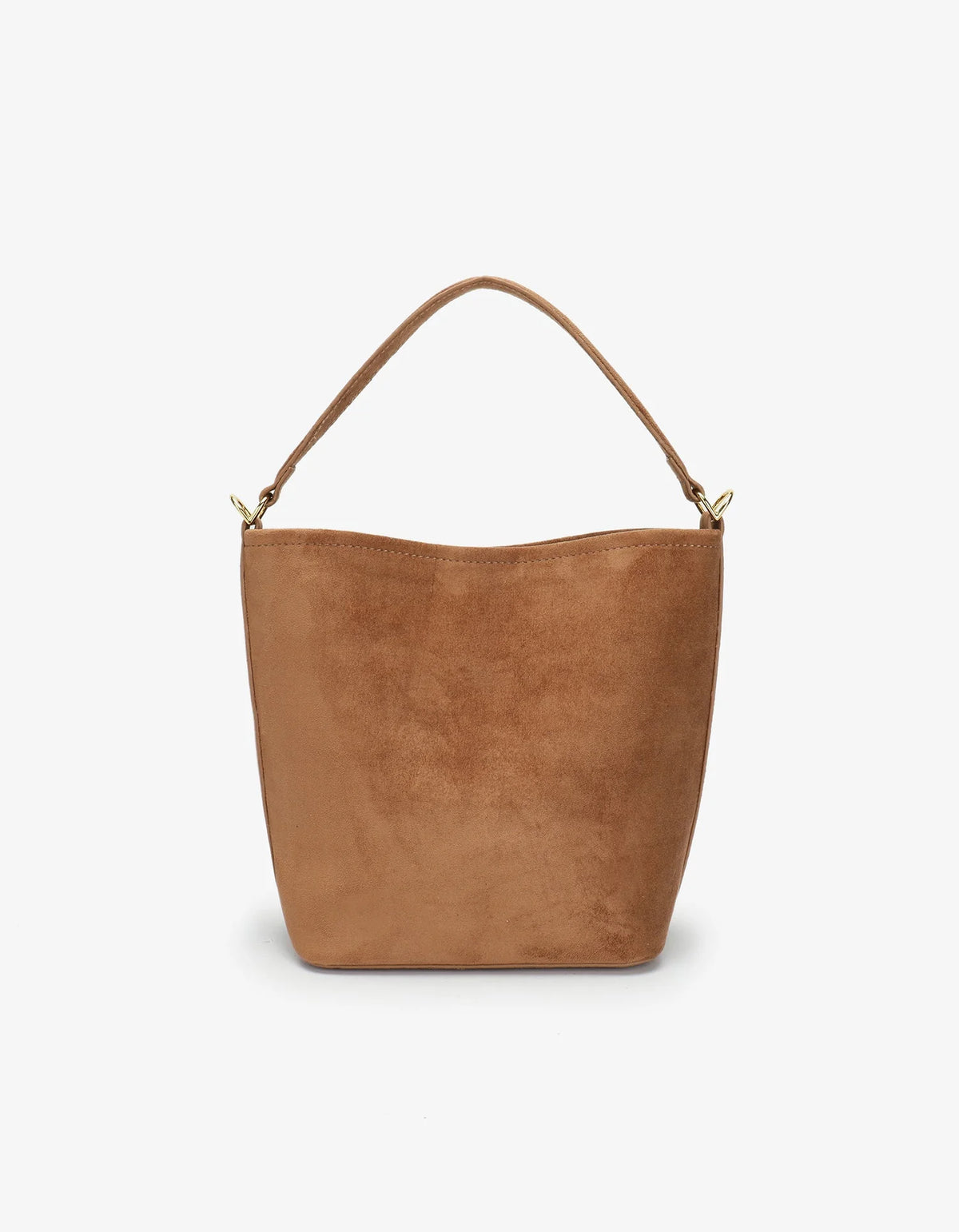 Feigh Mini Faux Suede Shoulder Bag in camel by Remi & Reid