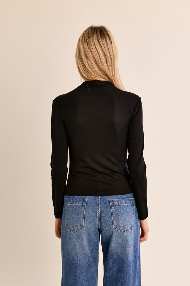Turtleneck Sweater in black by Molly Bracken