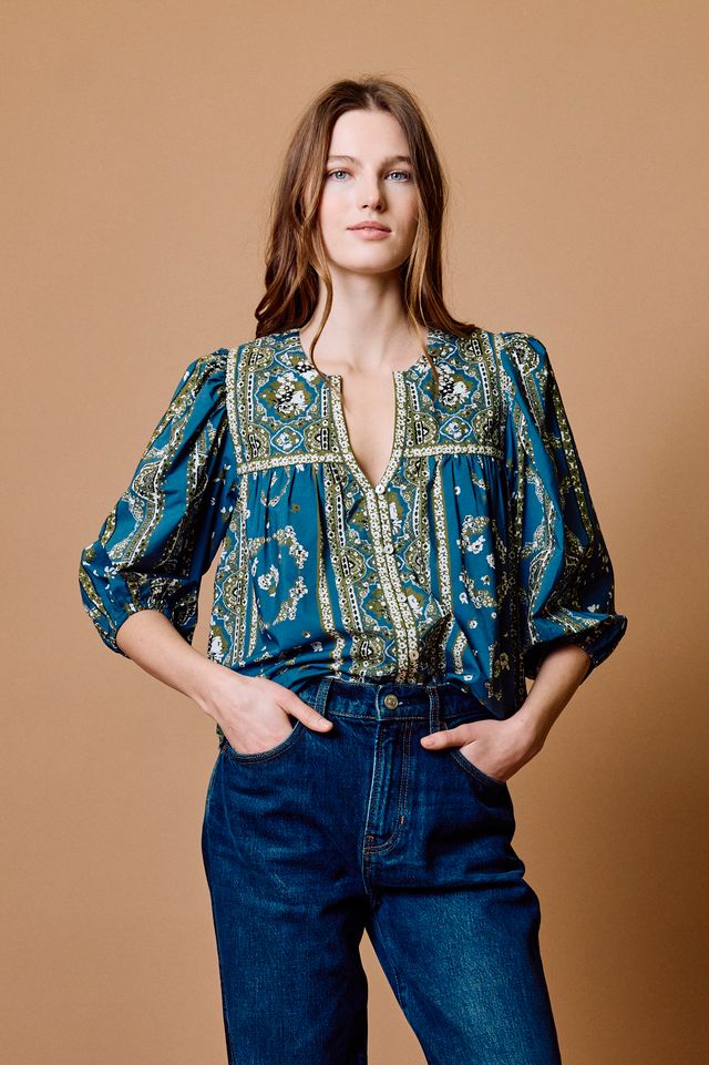Imogen Top in fioren print by Cleobella