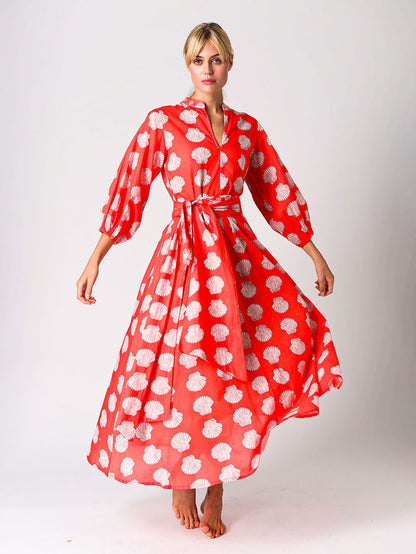 Marigold Dress in red shells by Nimo