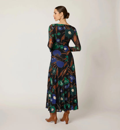Halsey Ankle Dress in mariposa print by Cleobella