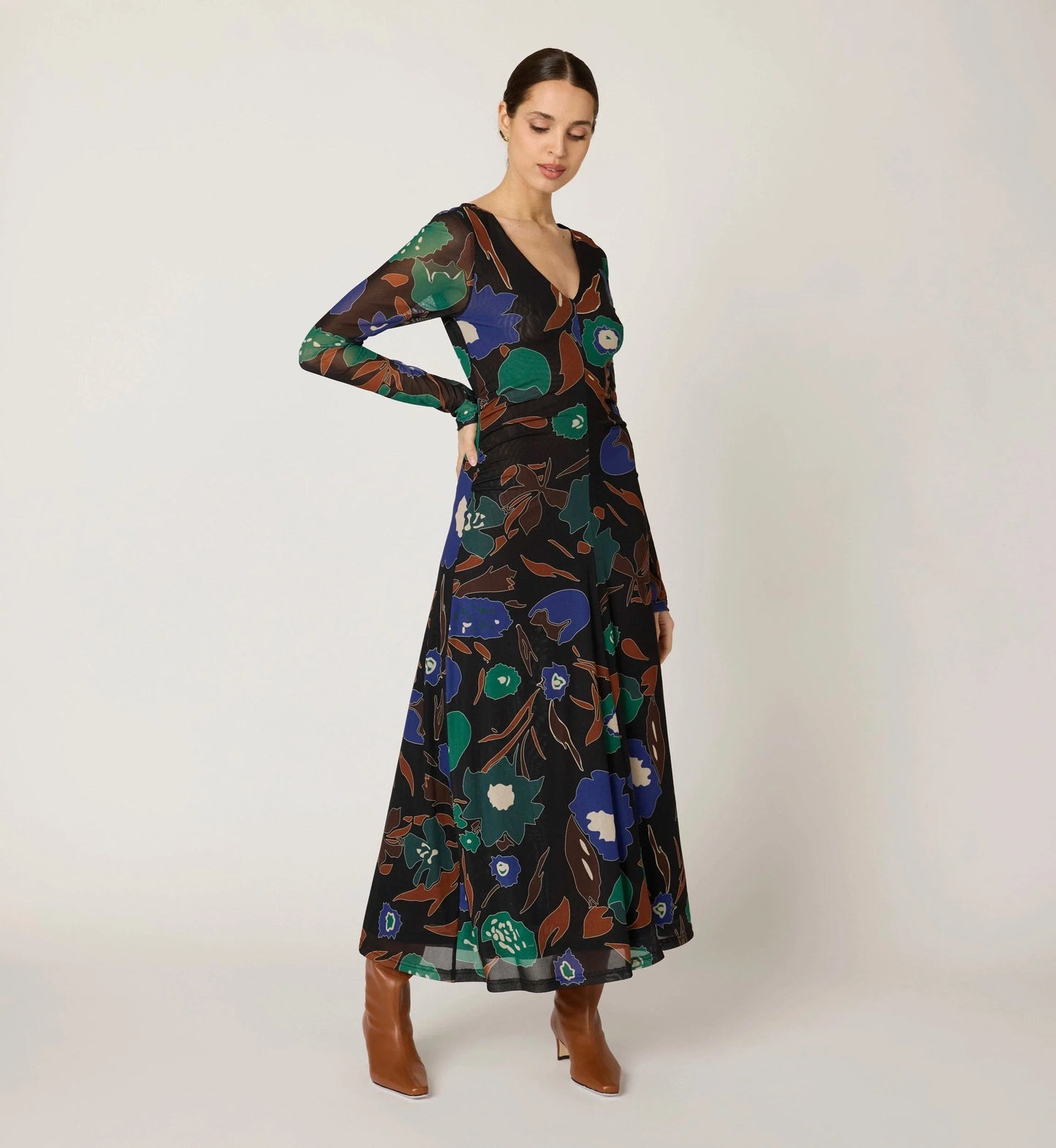 Halsey Ankle Dress in mariposa print by Cleobella