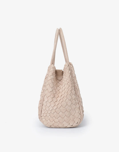 Hollace Mini Woven Faux Suede in foundation by Remi & Reid