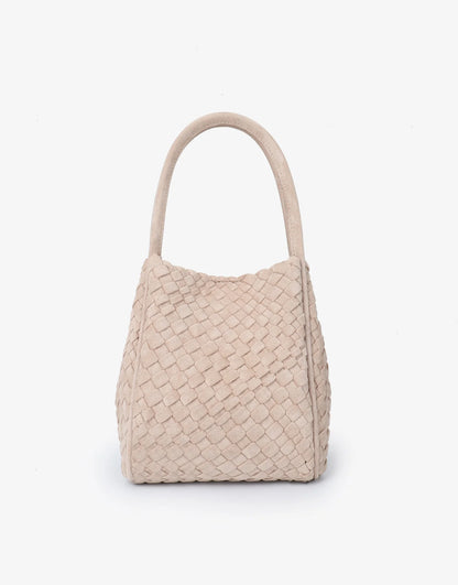 Hollace Mini Woven Faux Suede in foundation by Remi & Reid